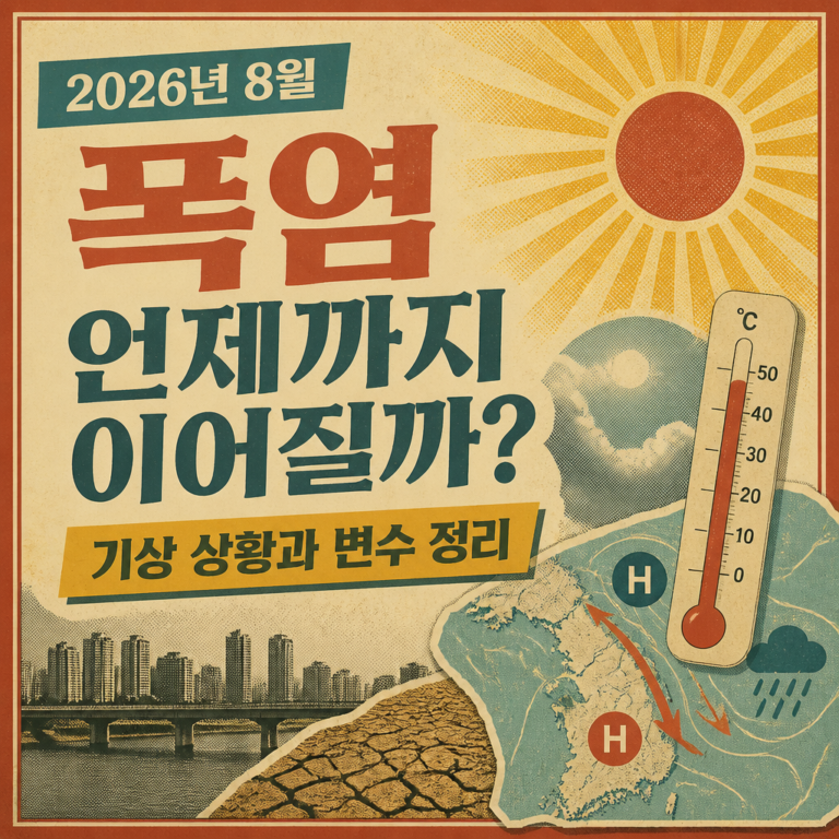 2026년 8월 폭염 언제까지 이어질까 기상 상황과 변수 정리
